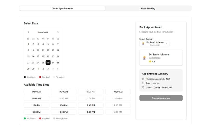 Availability Calendars