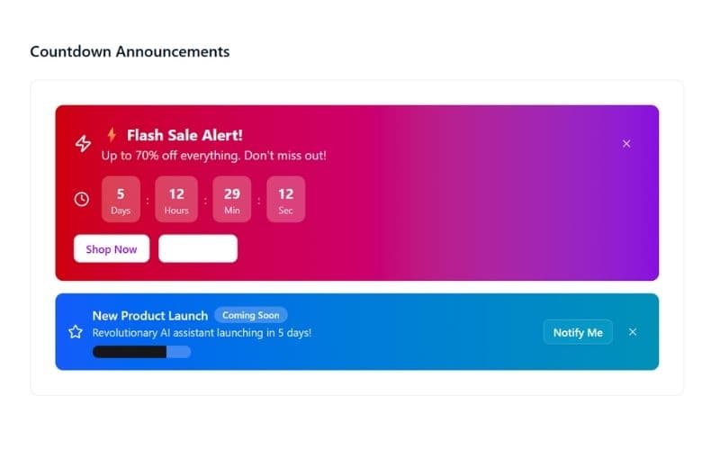 Interactive Announcements