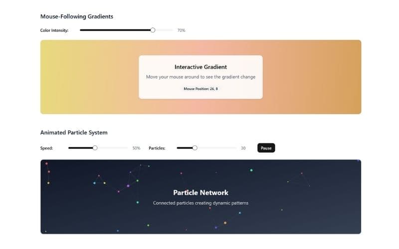 Interactive Backgrounds