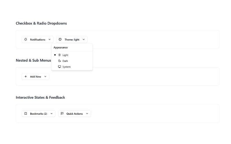 Interactive Dropdowns