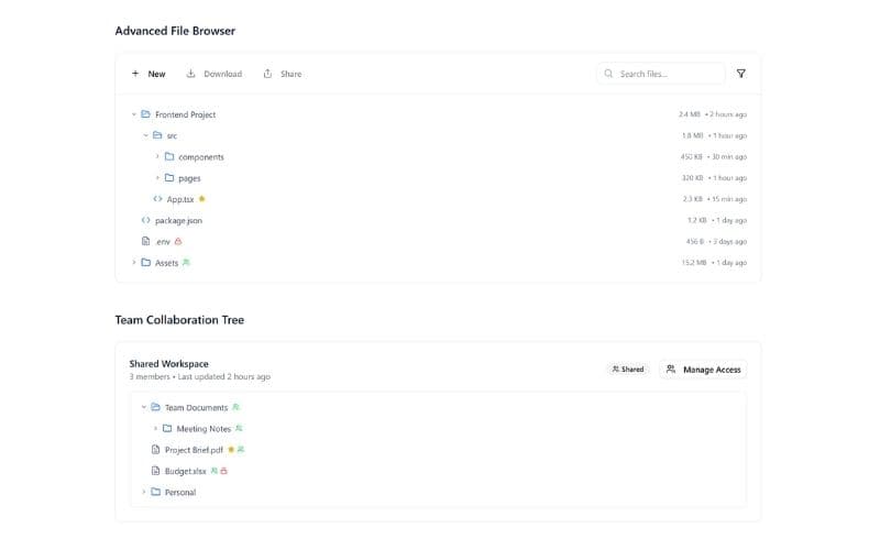 Interactive File Trees