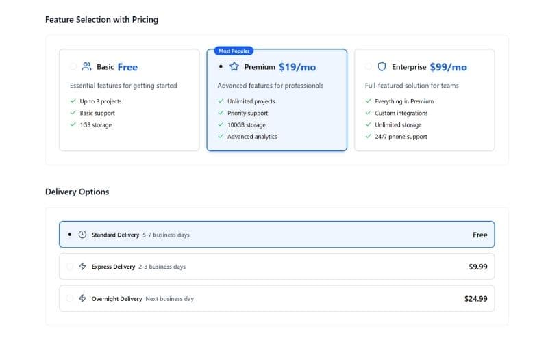 Interactive Radio Groups
