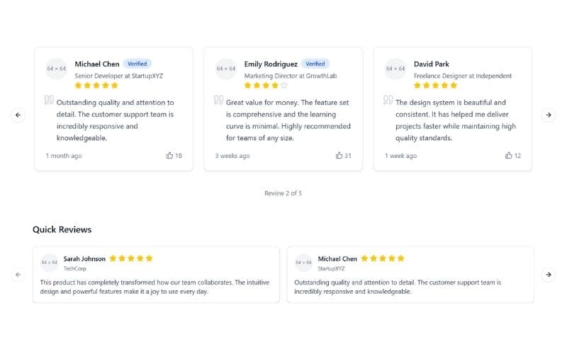 Testimonial Carousel